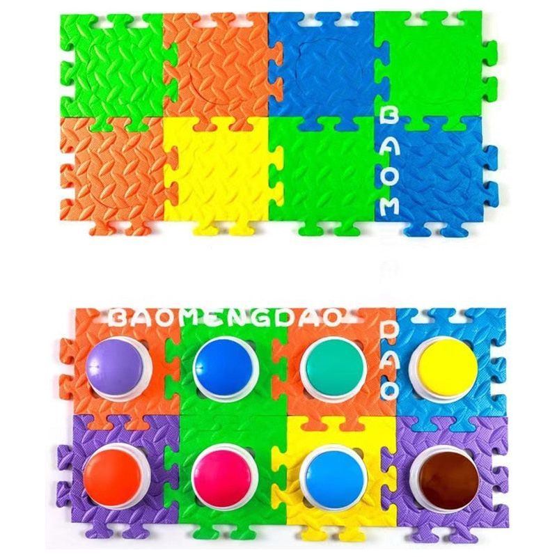 Pet Voice Recording Button Puzzle Pad Dogs Cats Training Communication Buttons Anti Slip Eva Mat Interactive Toy Pet Supplies