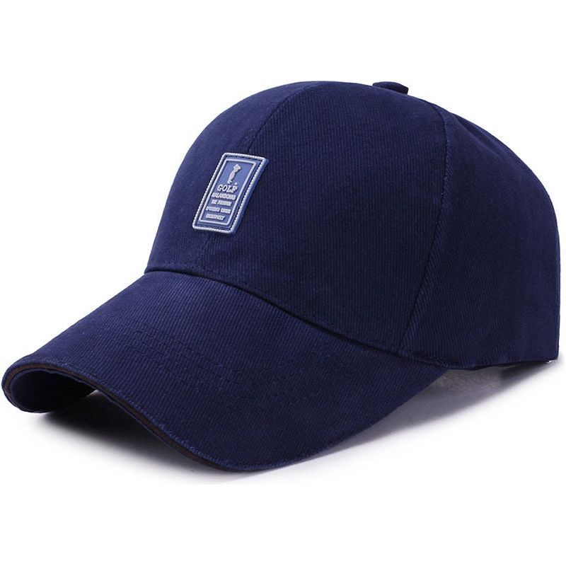 Men Structured Baseball Cap Solid Cotton Adjustable Snapback Sunhat Outdoor Sports - Jointcorp