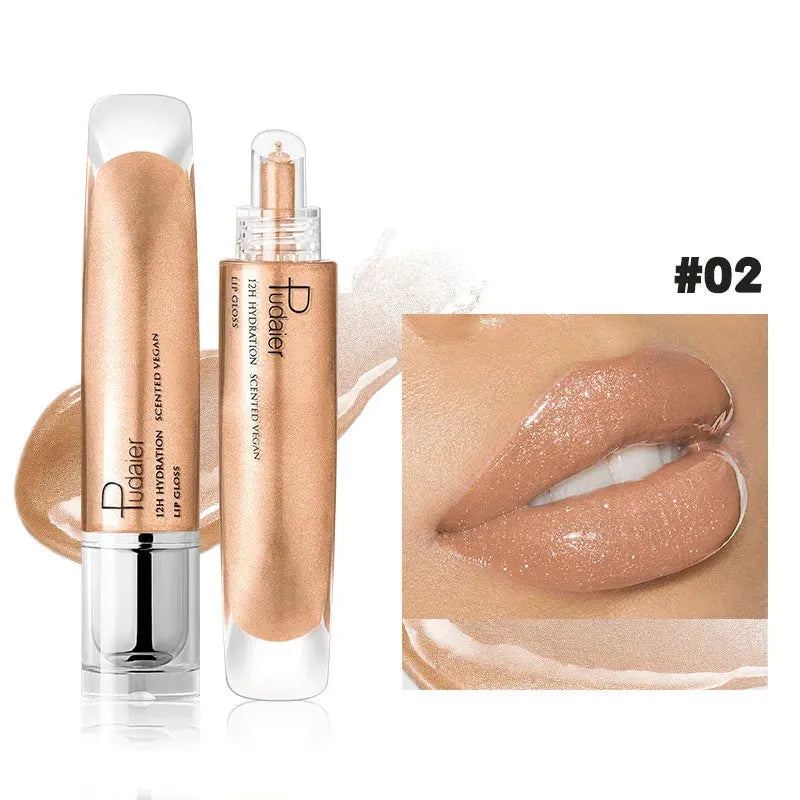 Mirror Liquid Pearlescent Lip Gloss Waterproof Moisturising Translucent Shimmering Red Nude Liquid Lipstick Long Lasting