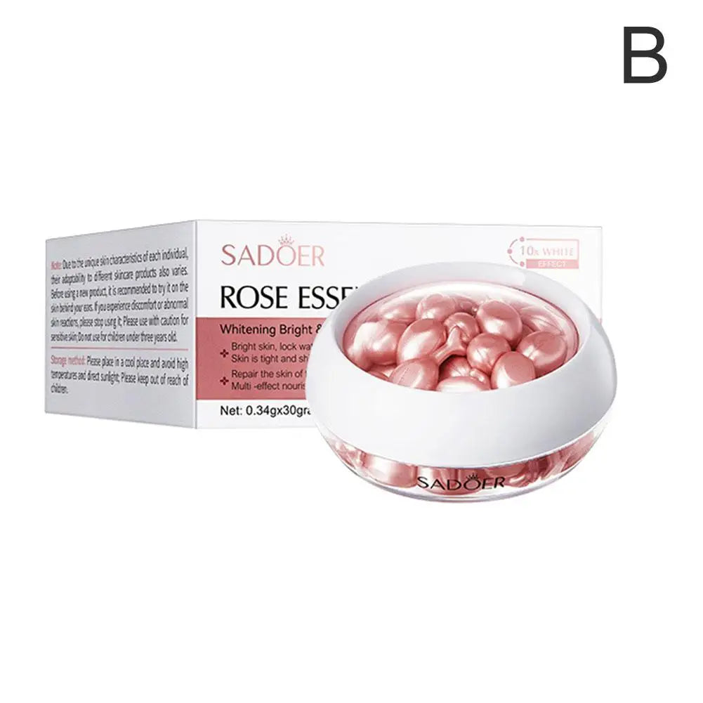 Placental Essence Capsule Snail Capsule Rose Capsule Brightening Moisturizing Hydrating Nourishing Smoothing Faical Skin Care