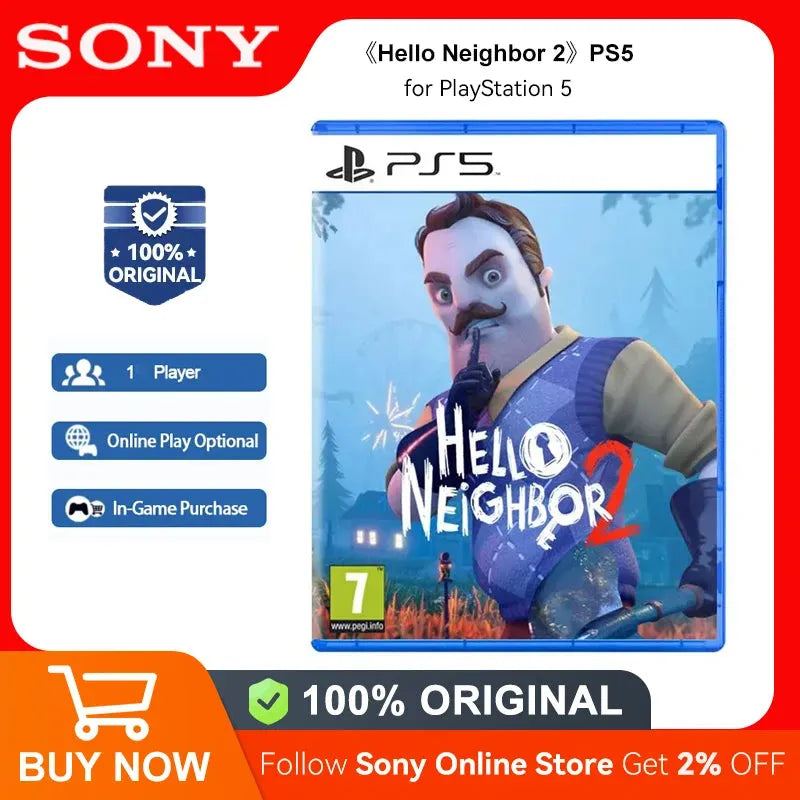 Sony PlayStation 5 Hello Neighbor 2 PS5 Game Deals for Platform PlayStation5 PS5 Game Disks PS 5 Hello Neighbor II