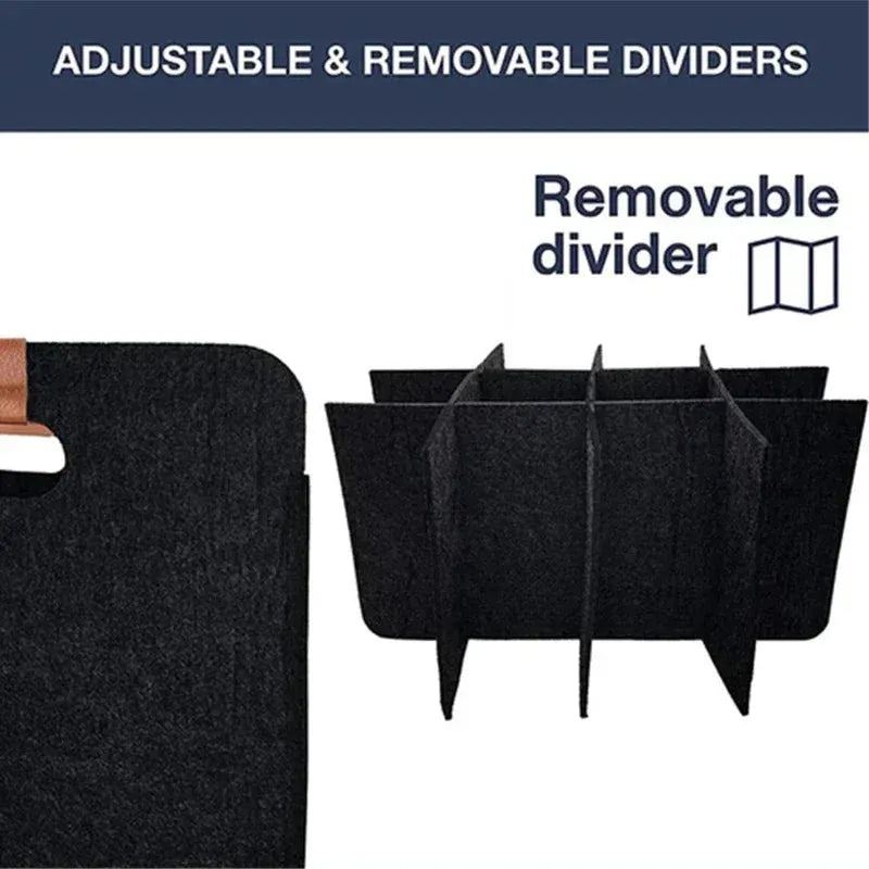 Felt Wine Storage Bag Folding Handbag Reusable Champagne Bottle Beverage Storage Box Basket Outdoor Camping Supplies