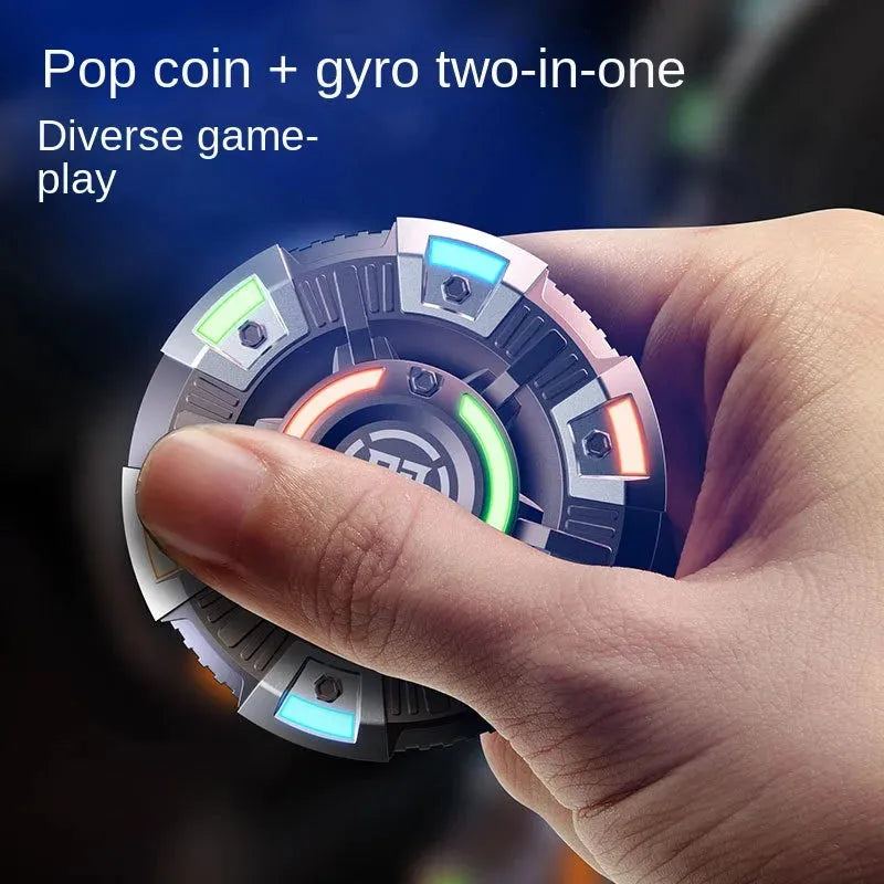 ADJUDICATION 2in1 EDC Metal Pushing Card Hand Spinner Papa Coin Adults Creative Fidget Toys 2023 New Stress Reliever INTRUDER