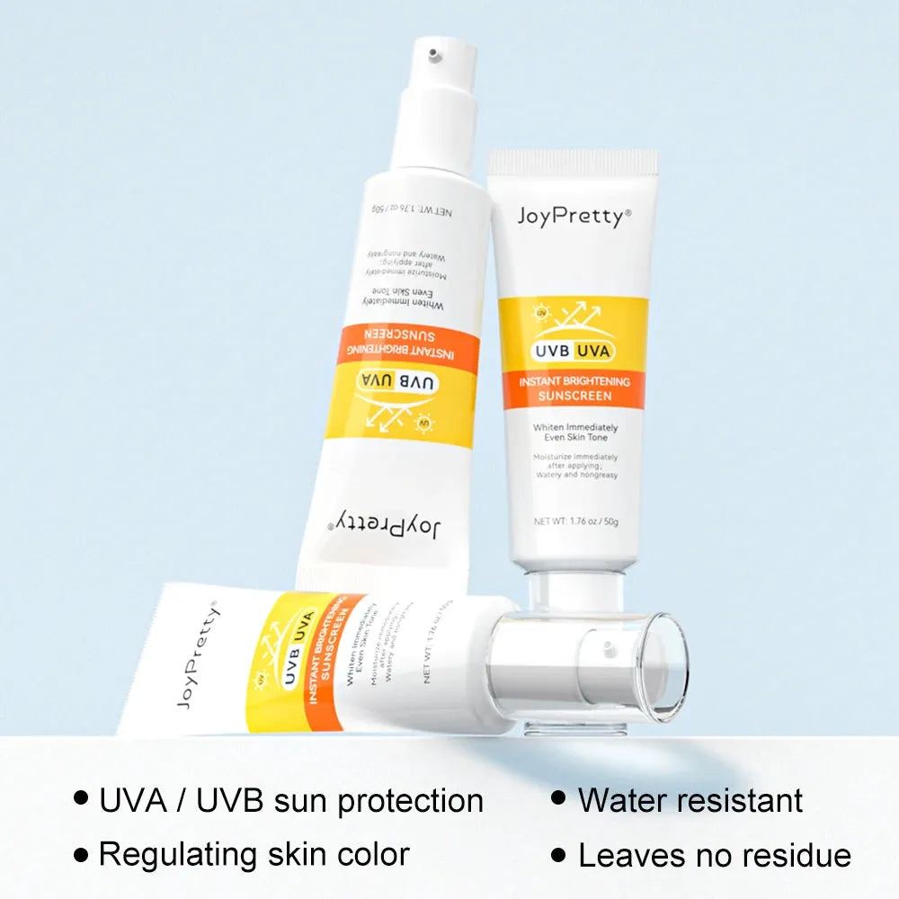 Vitamin C Skincare Set Dark Spots Lightening SPF 50 Whitening Sunscreen Cleanser Serum Cream Dark Circle Skin Care JoyPretty