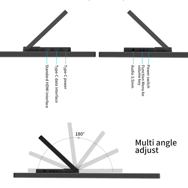 15.6 Inch Touch Screen Portable Monitor ADS-IPS 1920*1080P 300cd/m2 Extended Display for Laptop Second Screen XBox PS4/ 5 Switch