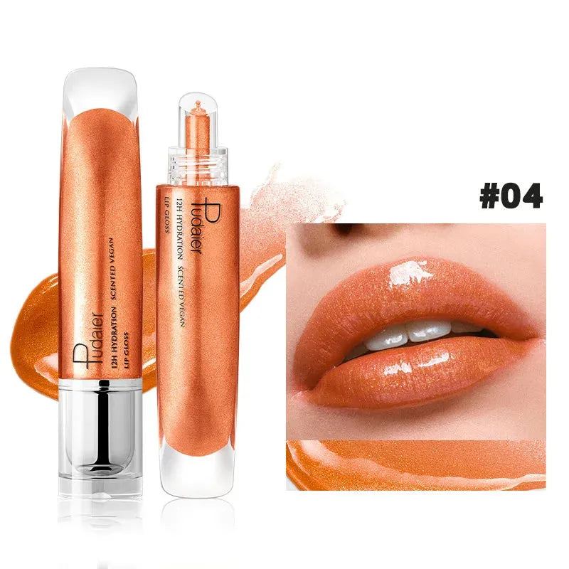 Mirror Liquid Pearlescent Lip Gloss Waterproof Moisturising Translucent Shimmering Red Nude Liquid Lipstick Long Lasting