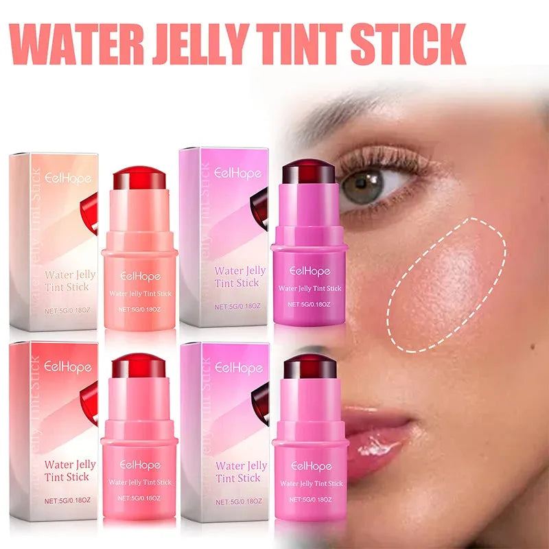 Fruit Jelly Blush Lip Gloss Sticklightweight And Naturalbrighten Your Skin Tonelip Gloss Sticklong-lasting And Waterproof