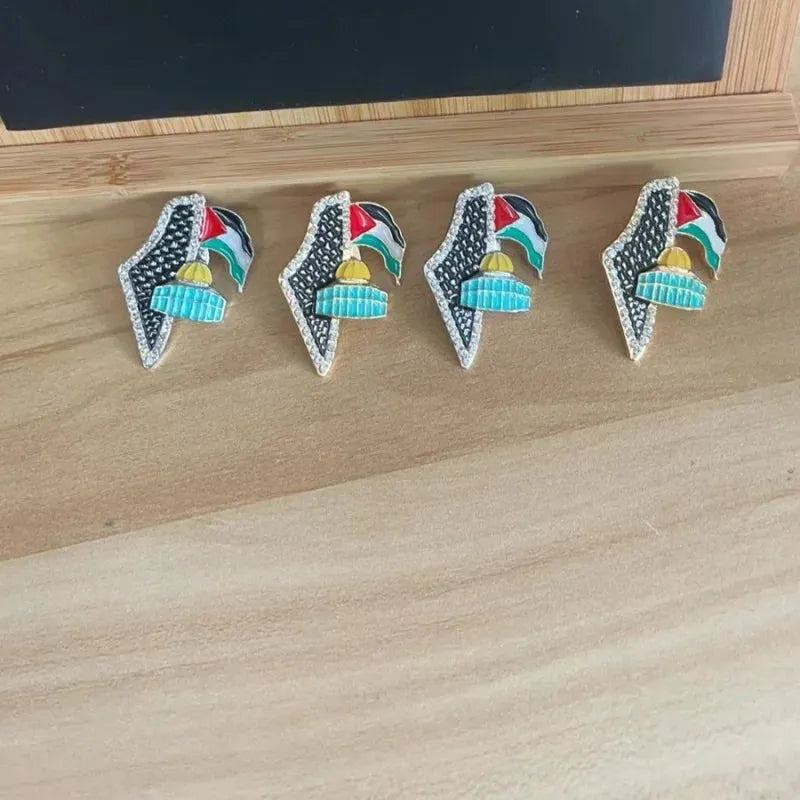 Fashionable And Exquisite New Arab Map Palestine Scarf Brooch For Temperament And Personality Men And Women Jewelry Gifts