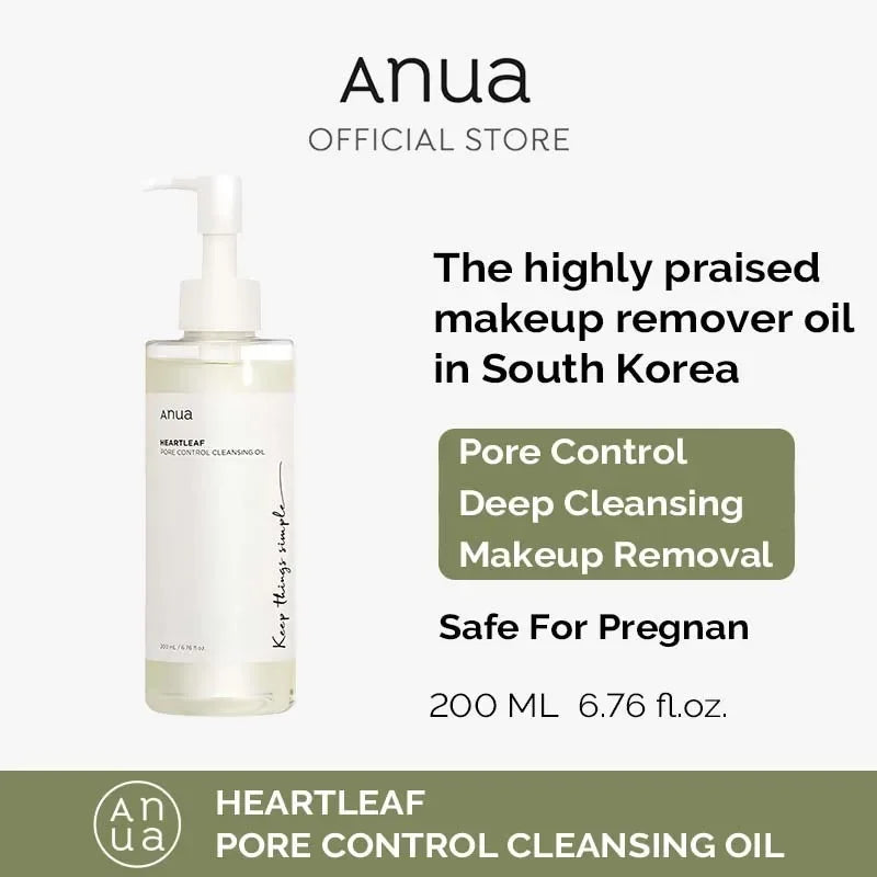 Anua Korean Skin Care Products Sets Heartleaf 77% Clear Pad 70 EA Deep Clean Gentle Heartleaf Cleansing Oil Remove Acne 200ml