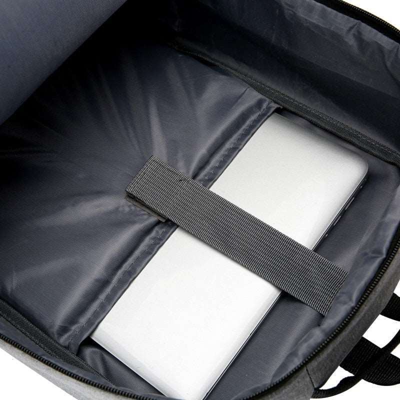 A 15.6 Inch Men's Business Casual Computer Bag Multi-pocket Large Capacity Usb Portable Charging Shoulder Backpack