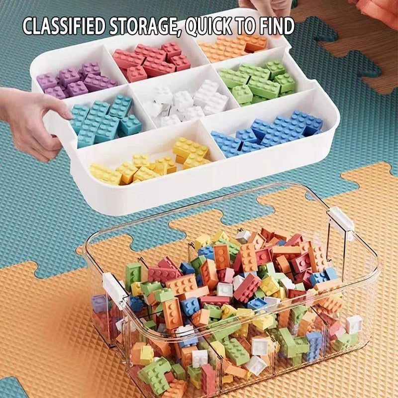 Small Particle Lego Building Block Storage Box Multi-layer Partitioned Parts Classification Box CHILDREN'S Toy Building Block Bo