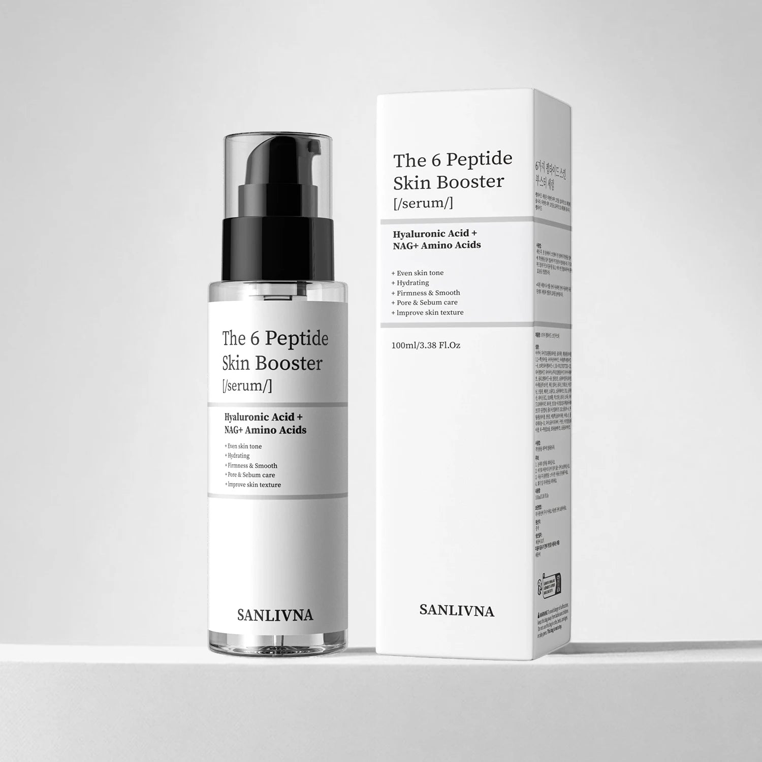 6 Peptide Essence Facial Refreshing Skin Care Set Contains Collagen to Improve Fine Lines, Brighten Skin, Moisturize and Nourish