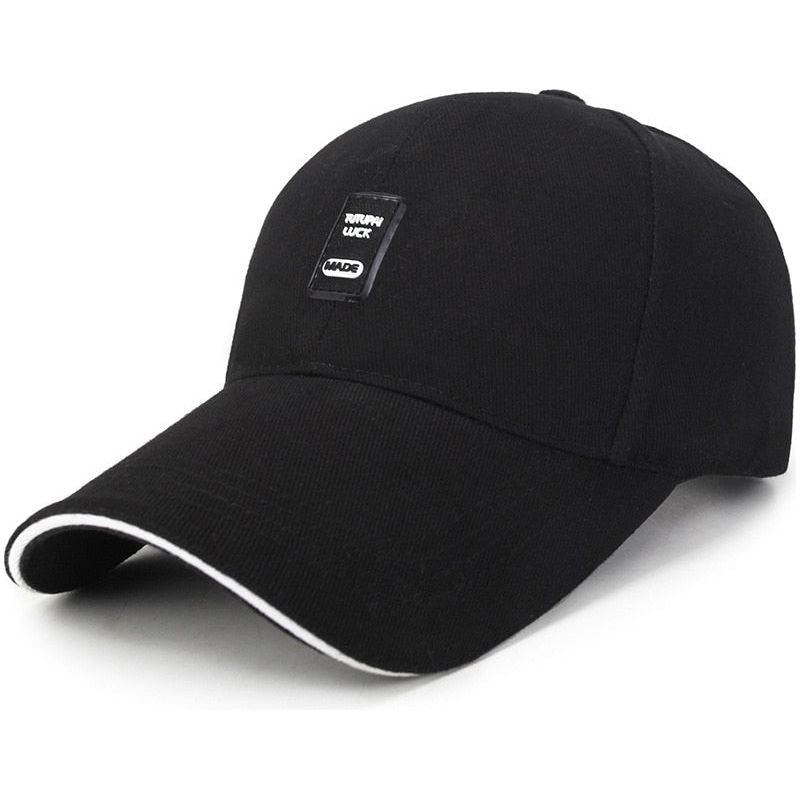 Men Structured Baseball Cap Solid Cotton Adjustable Snapback Sunhat Outdoor Sports - Jointcorp