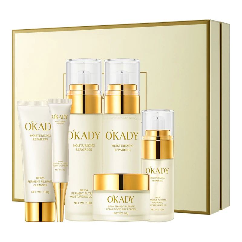 OKADY Hot Sales Low Discount Bifida Ferment Lysate Moisturizing Anti-Aging Lotion Toner Cream Organic Skin Care Set