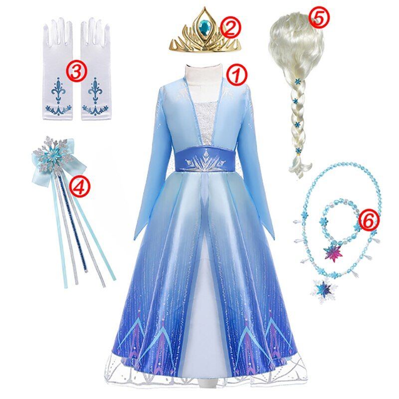 Disney Frozen Costume Princess Dress for Girls