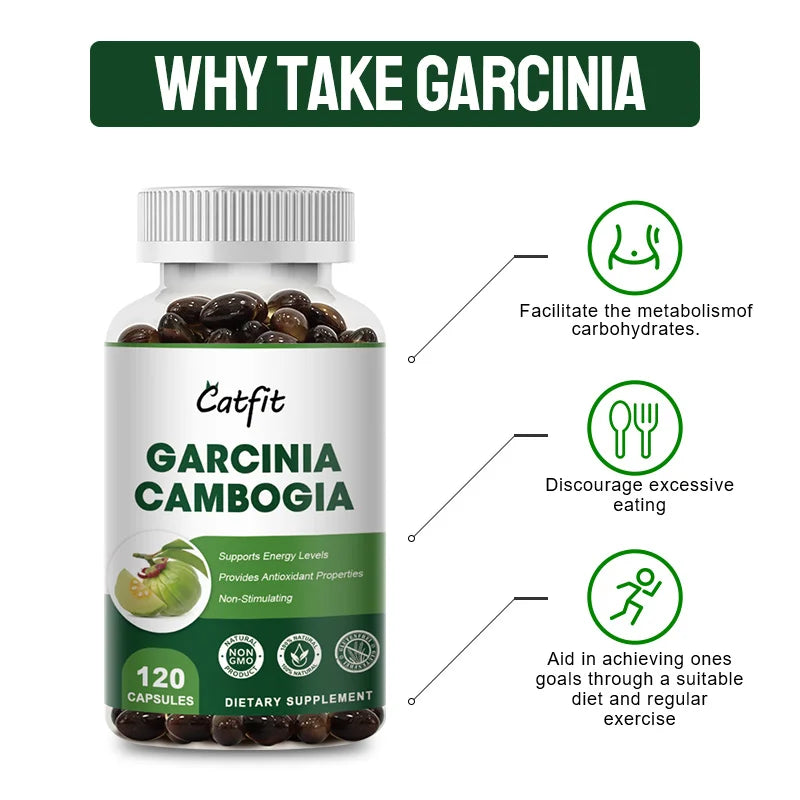 Garcinia Cambogia Capsules for Weight Loss Decrease 700mg Fat Burner for Men&Women Detox Skin Beauty Health Fast Slimming