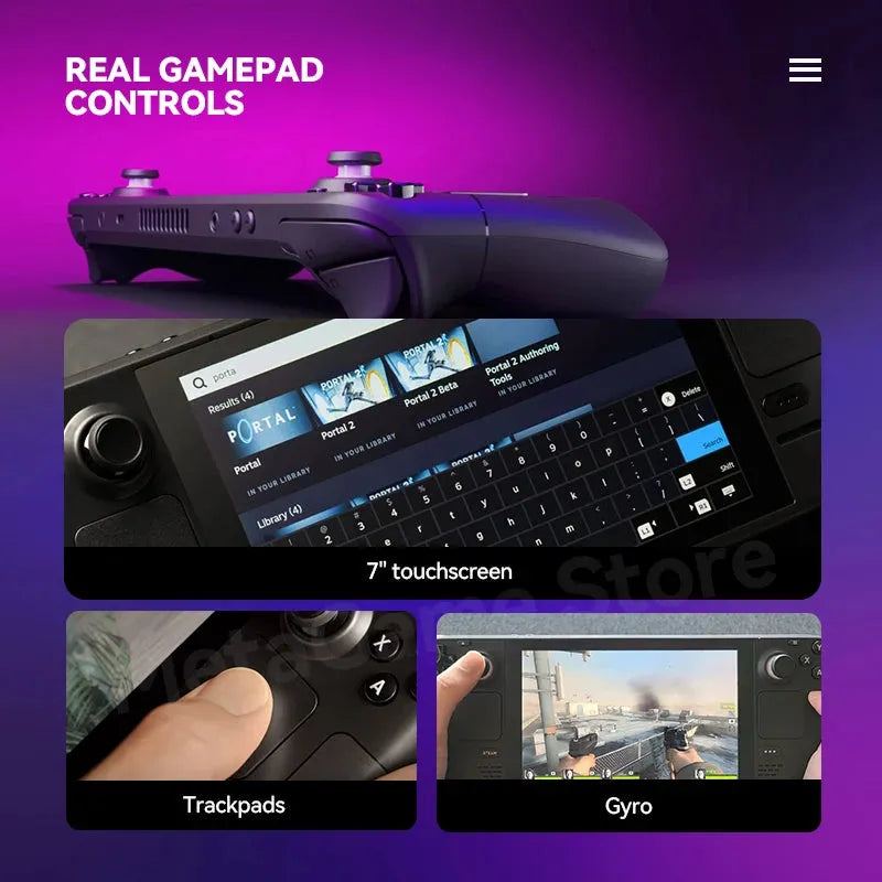 Original Steam Deck 64GB Vapor VALVE Game Handheld PC SteamOS Handheld OS Game Console Steam Deck Console