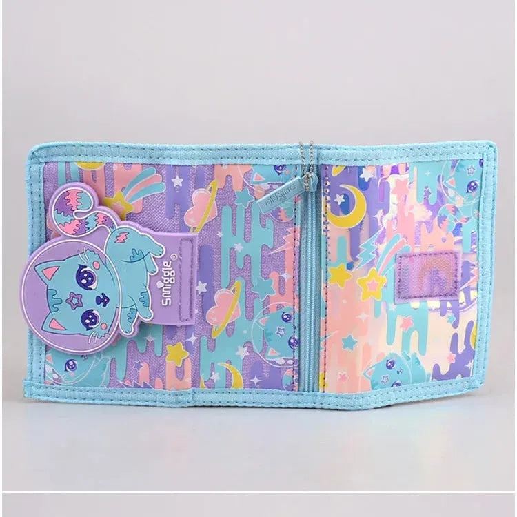 Genuine Australian Smiggle Blue Space Cat Student Backpack Crossbody Backpack Lunch Bag Pencil Box Card Bag Student Gift