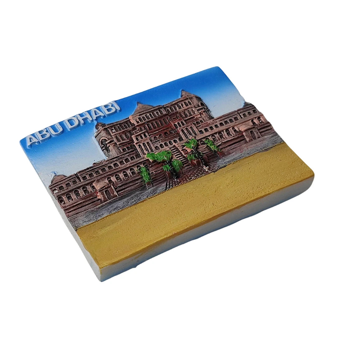 Abu Dhabi UAE 3D Fridge Magnet Souvenir Gift,Resin Handmade Abu Dhabi Refrigerator Magnet Home Decoration Collection