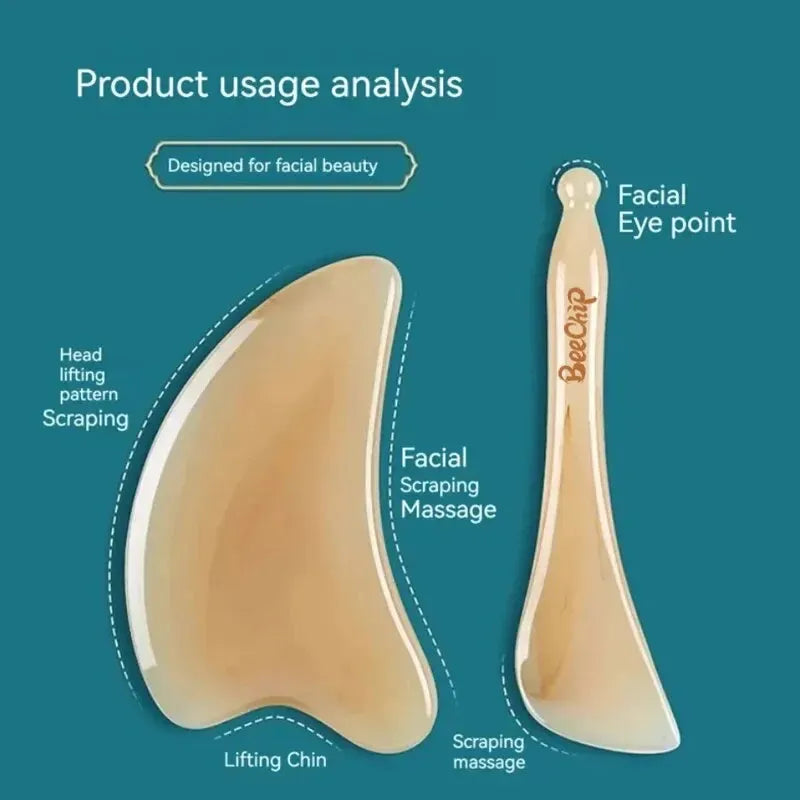 Traditional Chinese Facial Massage Tool Relieve Muscle Tension Scraping Board SPA Massage Tool For Face & Legs & Eyes Massage
