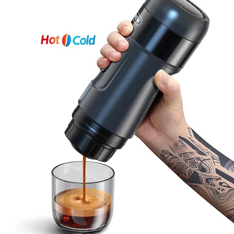 HiBREW Portable Coffee Machine for Car & Home,DC12V Expresso Coffee Maker Fit Nexpresso Dolce Pod Capsule Coffee Powder H4A