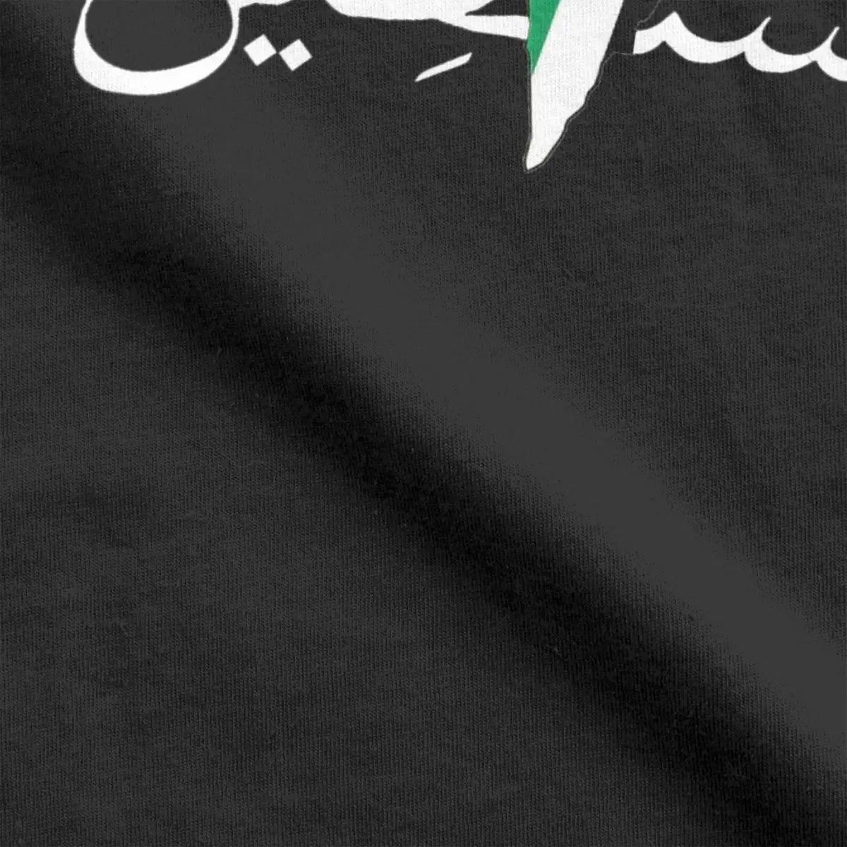 Men Palestine Arabic Flag Support Palestine T Shirt Pure Cotton Tops Humor Short Sleeve O Neck Tee Shirt Summer T-Shirt