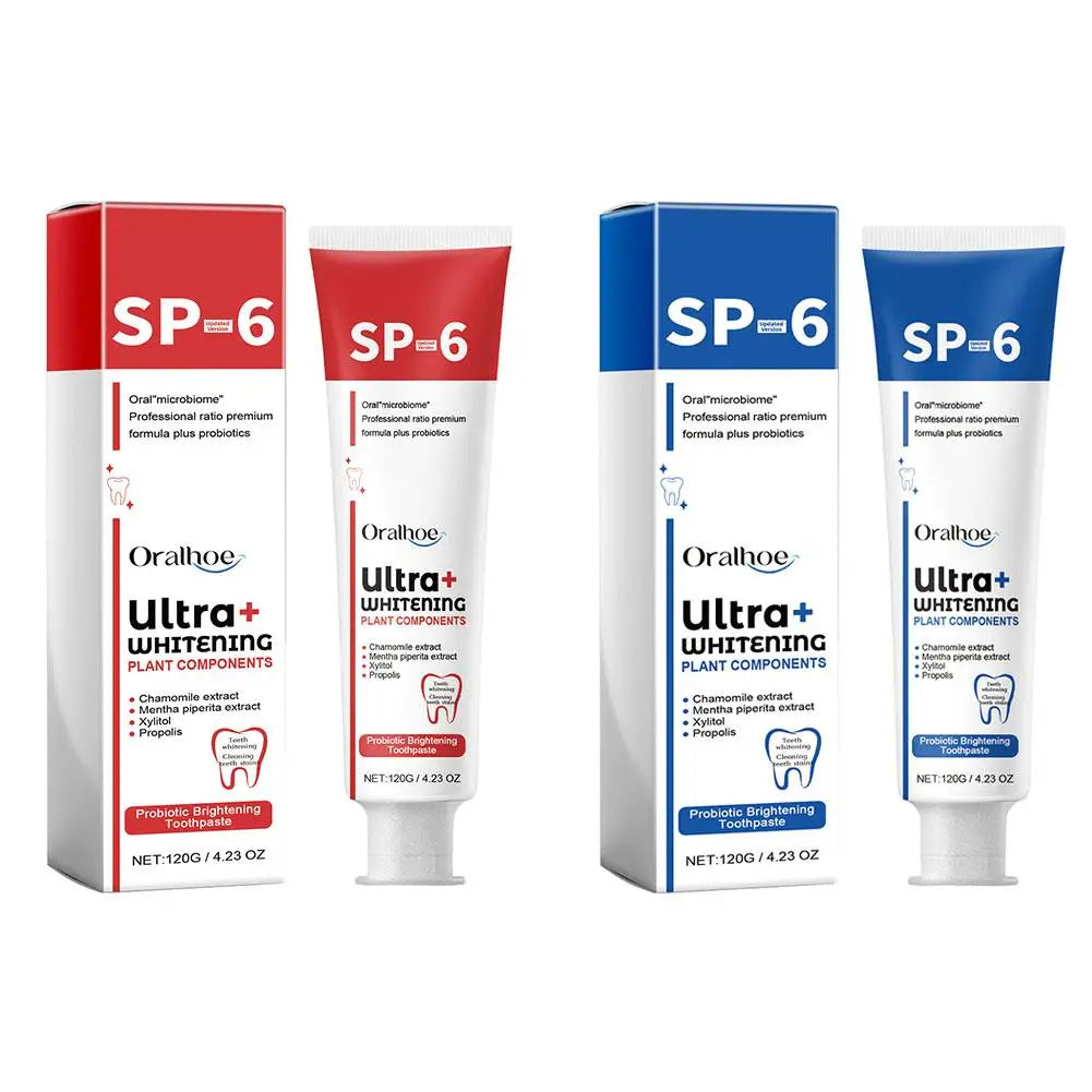 Sp-6 Probiotic Whitening Toothpaste Oral Health Breath Freshener Tteeth Cleaning Brightening Stains Calculus Remover Anti Yellow