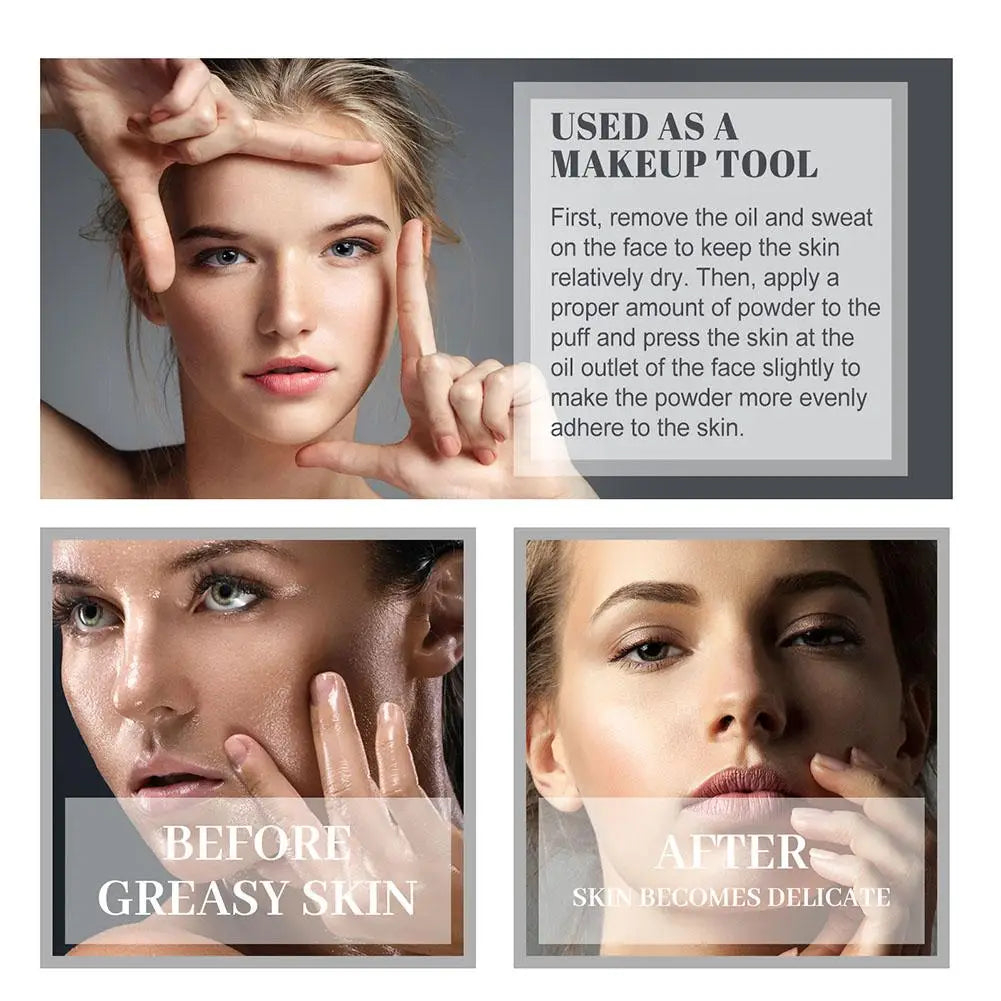 Silk Soft Misty Powder Cake Oil Control Long-lasting Waterproof Concealer Brighten Natural Smooth Texture Face Makeup Cosmetic