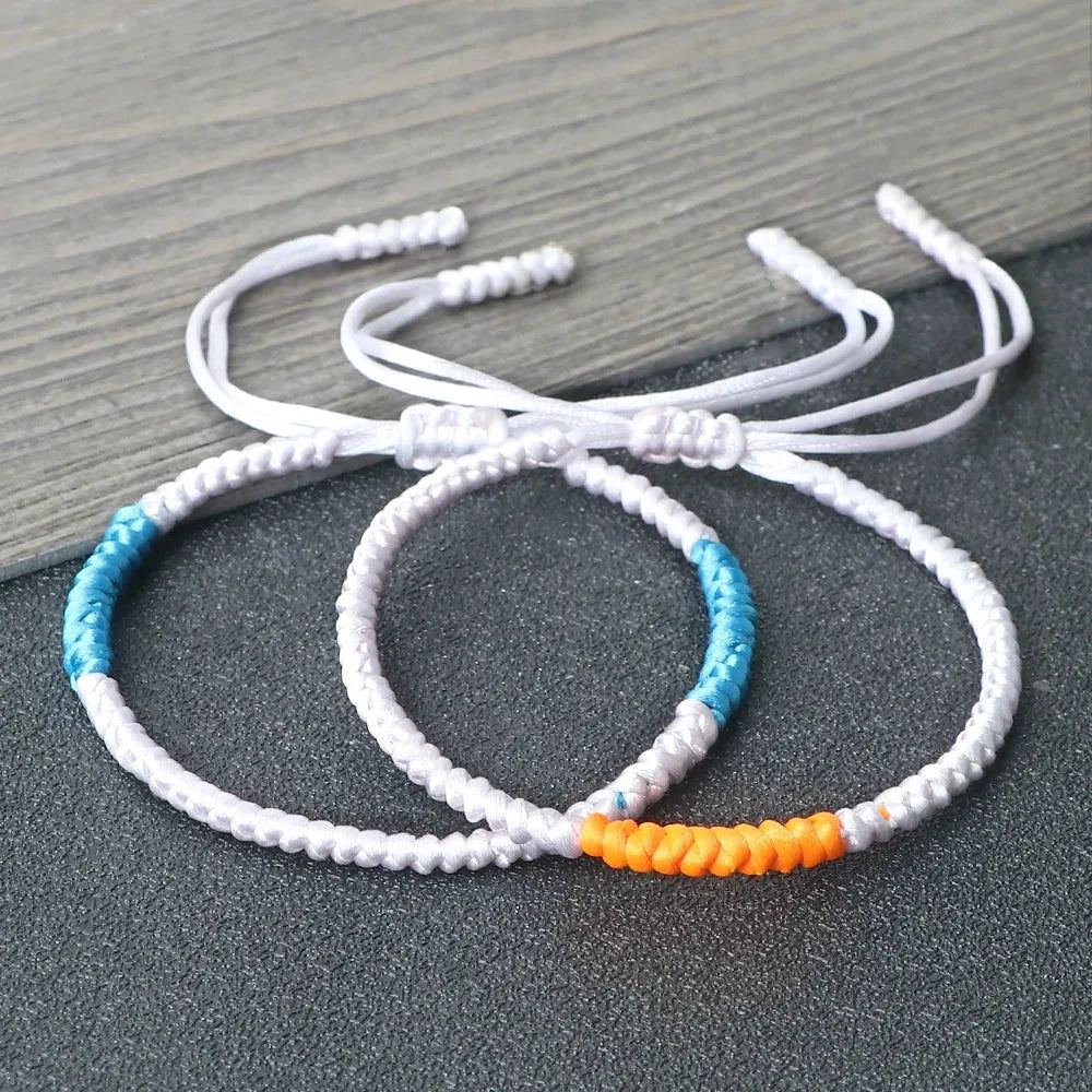Hot Flag Color Palestine Handmade Braided Bracelet Middle Eastern Country Kuwait Qatar Mixed Colors Bracelets Jewelry Men Women