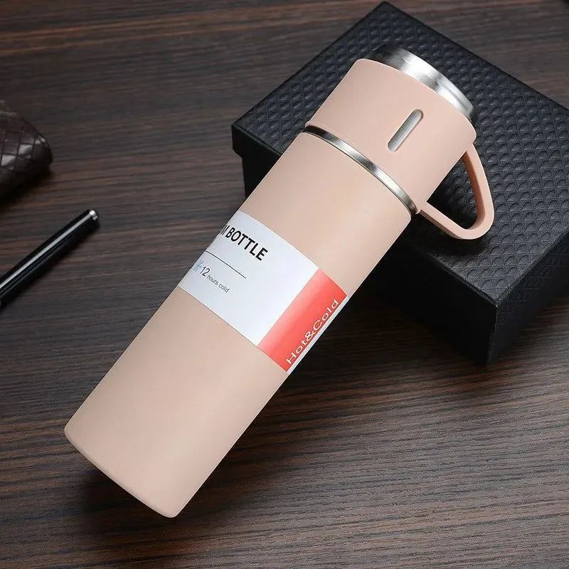304 500ML Stainless Steel Vacuum Insulated Bottle Gift Set Office Business Style Coffee Mug Thermos Bottle Portable Flask Carafe
