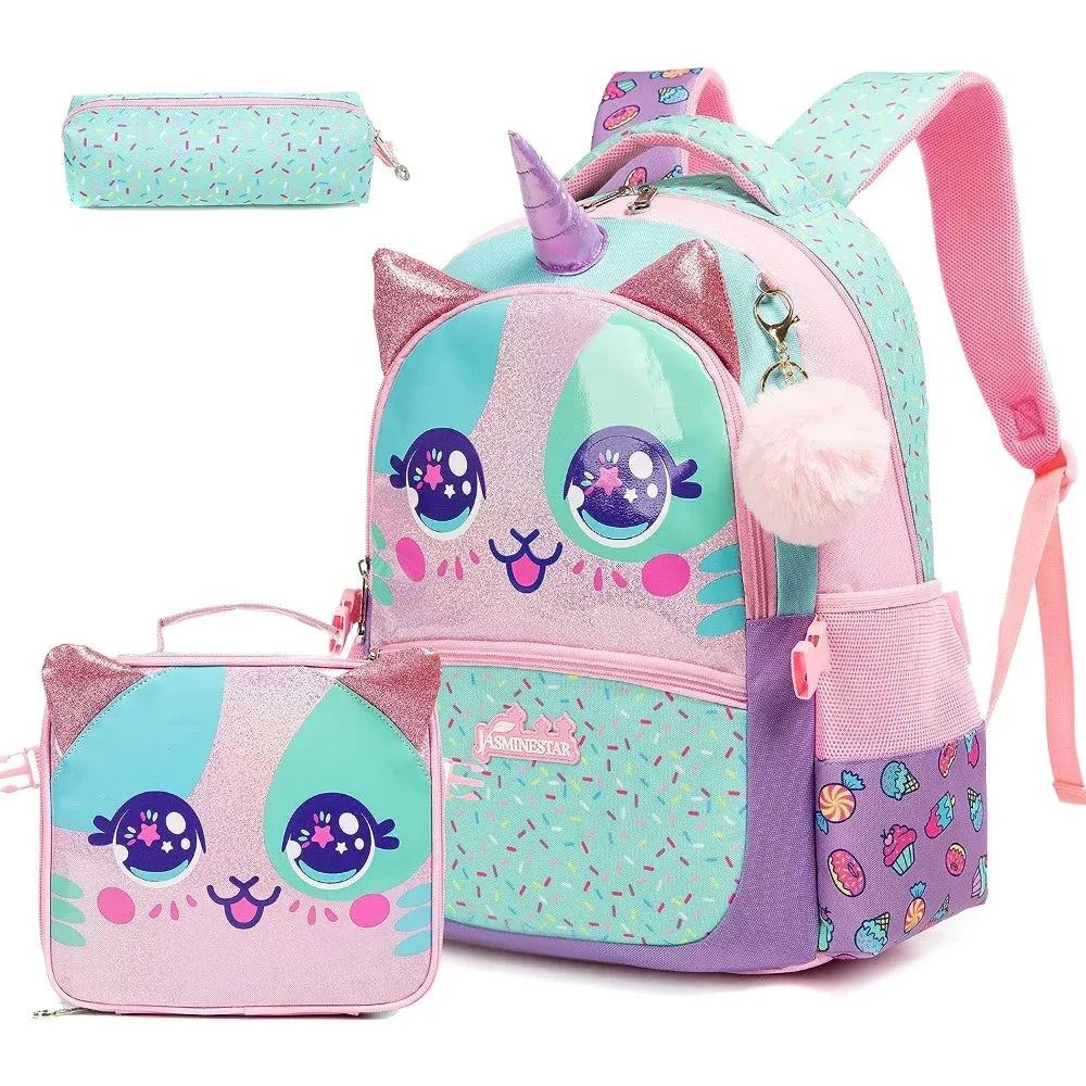 Kids Backpacks for Girls School Bag with Lunch Box School Backpack for Girls Set Cute Bookbag for Kindergarten backpack for kids