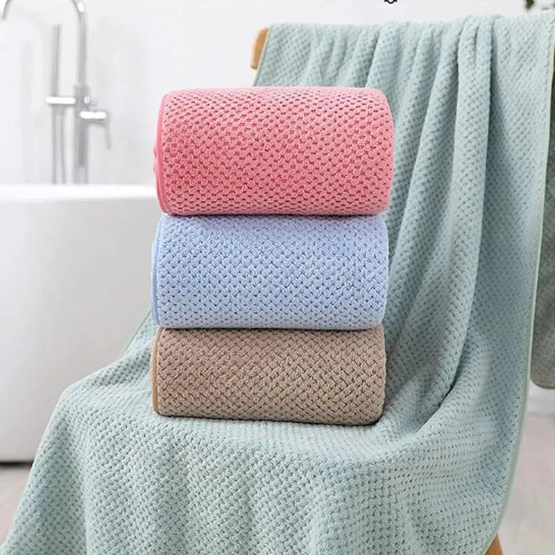 Coral Velvet Bath Towel Absorbs Water Quick Dry Beach Towel for Hotel Home Beauty Salon Water Absorption Thickening Soft
