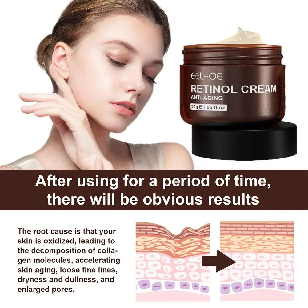 Retinol Face Cream Brightening Smoothing Moisturing Hydrating Lifting Firming Tightening Facial Skin Care Product 30g