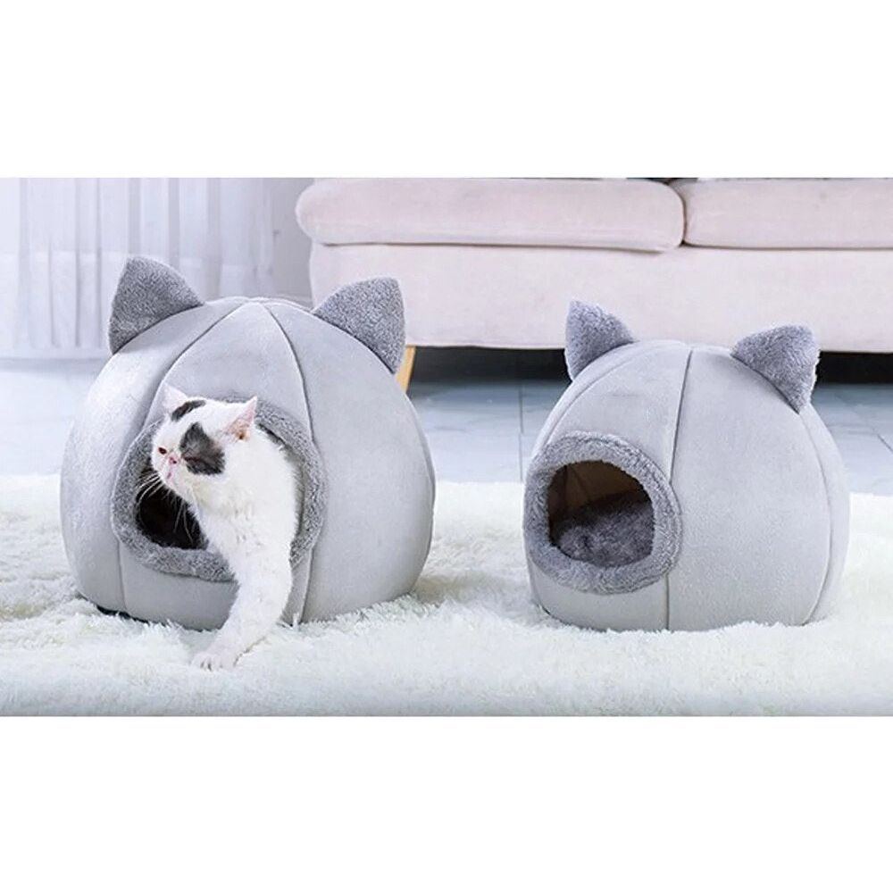 Pet Tent Cave Bed for Cats Small Dogs Self-Warming Cat Tent Bed Cat Hut Comfortable Pet Sleeping Bed - Jointcorp