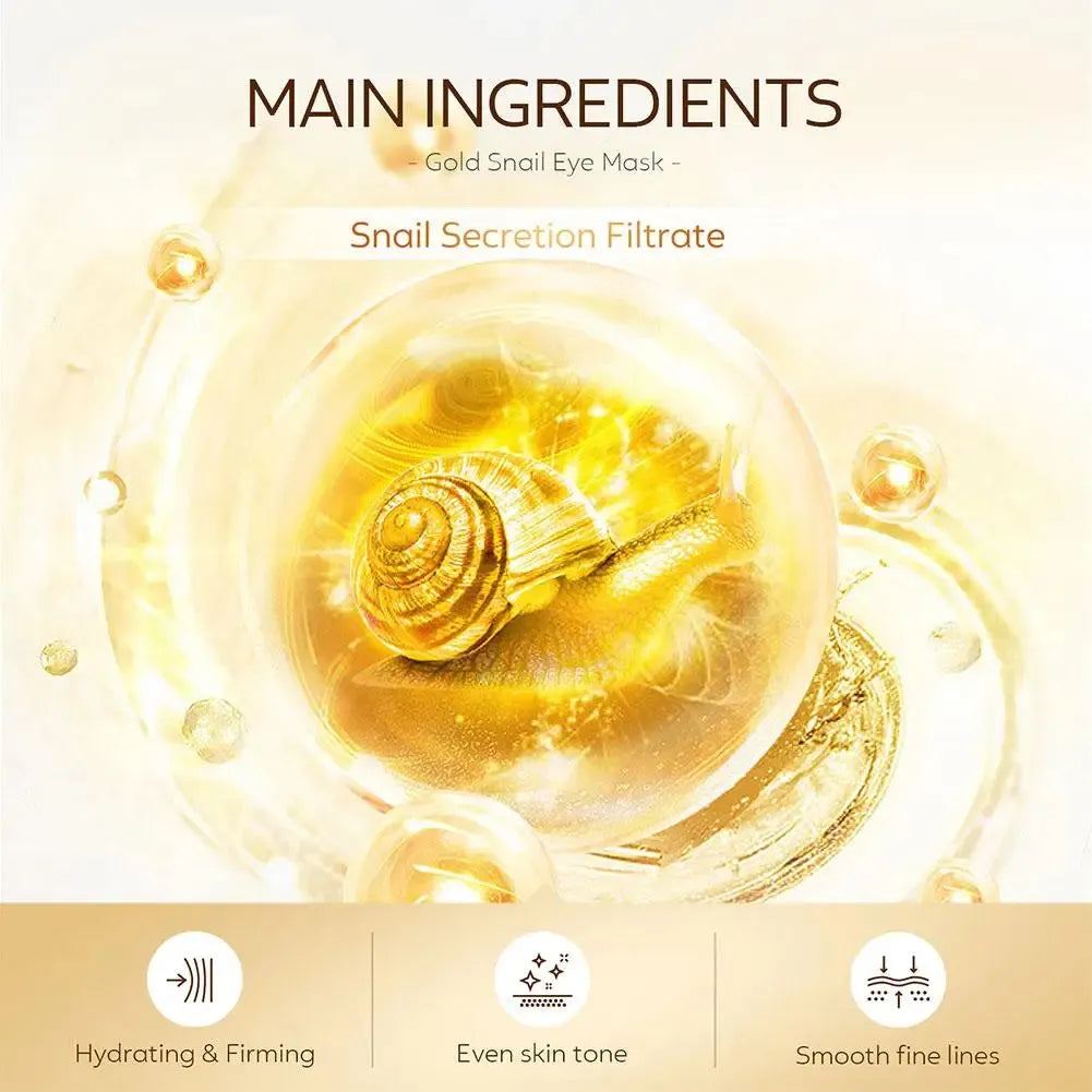 Golden Snail Eye Mask Wrinkles Remover Under Eye Patches Anti Dark Circles,Rejuvenating Treatment Refreshing Eye Care Products