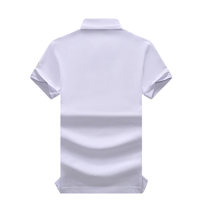 Men's polo shirt UAE Dubai short Royal casual sport party high-end cotton embroidery luxury contrast color original design