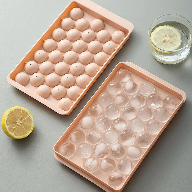 33 Ice Boll Hockey PP Mold Frozen Whiskey Ball Popsicle Ice Cube Tray Box Lollipop Making Gifts Kitchen Tools Accessories
