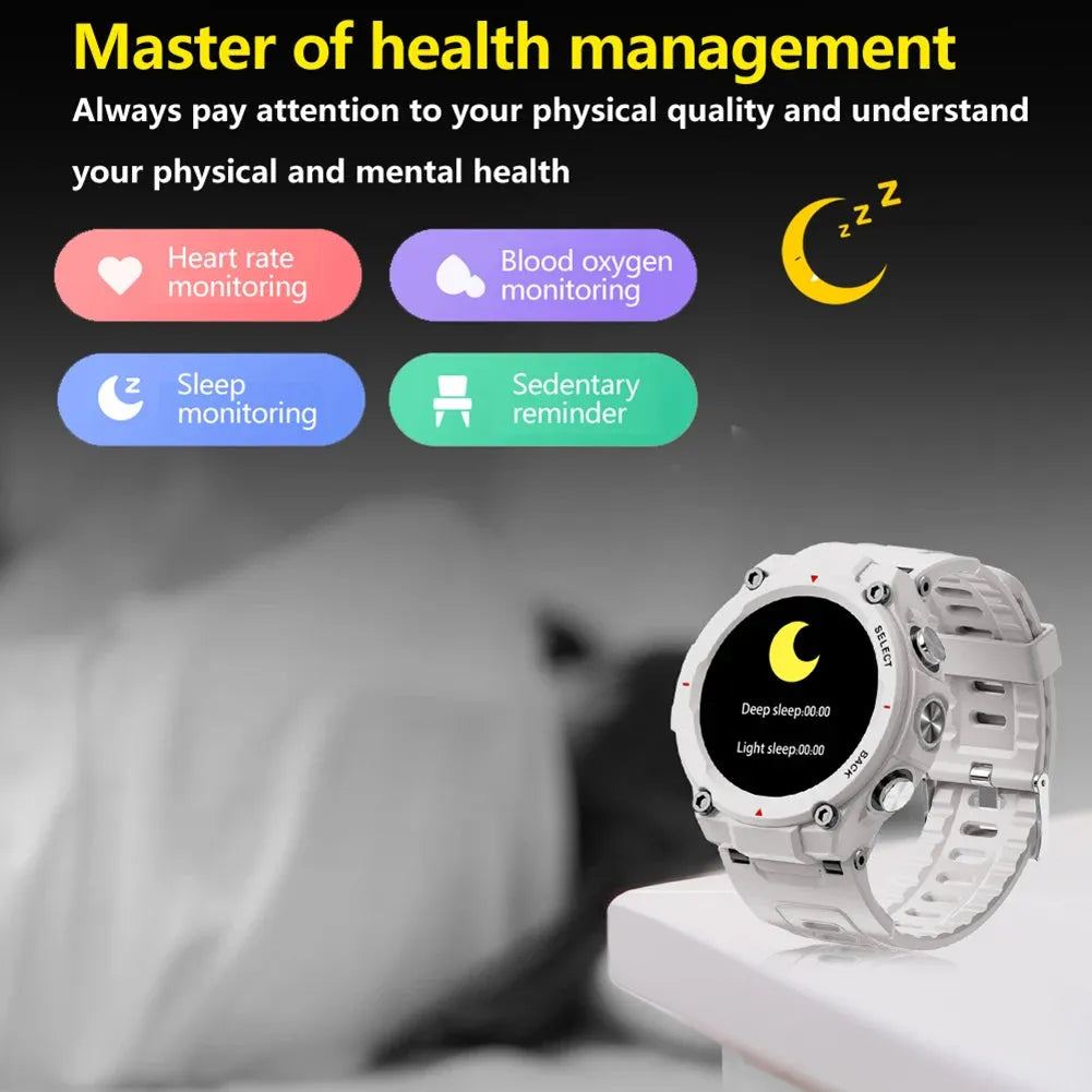 New Call Smart Watch 1.28" Touch Fitness Tracker Heart Rate Blood Oxygen Sleep Monitoring IP68 Waterproof Sports Smartwatch