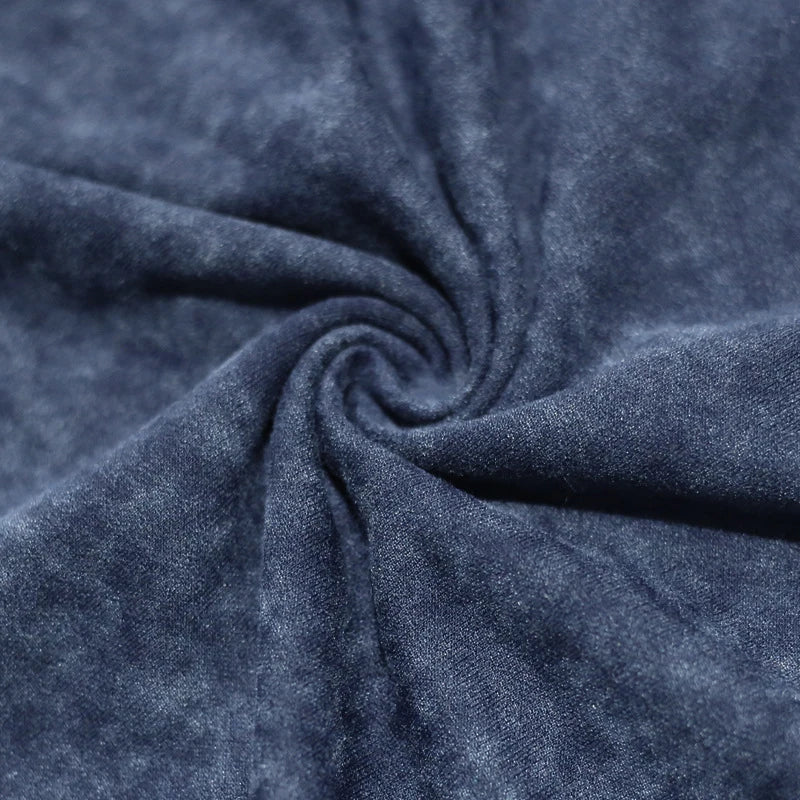 2024 Summer Daily Casual Mens T Shirts Oversize Short Sleeve Solid Color Buttoned Crew Neck Pullover Tees Men Clothes Fashion