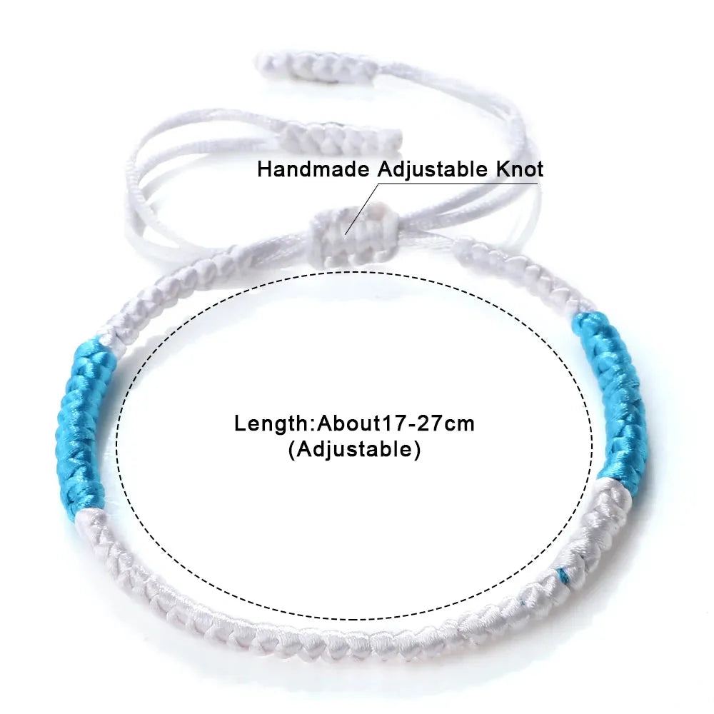 Palestine Flag Color Braided Rope Bracelet Middle Eastern Countries Mixed Colors Adjustable Bracelet Patriotic Jewelry Women Men