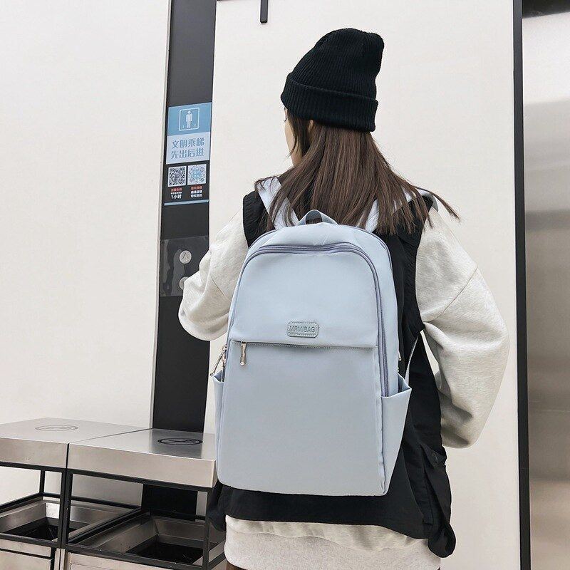 1pc Double Shoulder Backpack Nylon Material Graffiti for Daily Travel, Suitable For Couples, Leisure Backpacks
