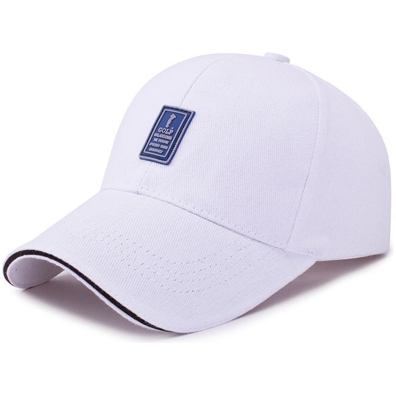 Men Structured Baseball Cap Solid Cotton Adjustable Snapback Sunhat Outdoor Sports - Jointcorp