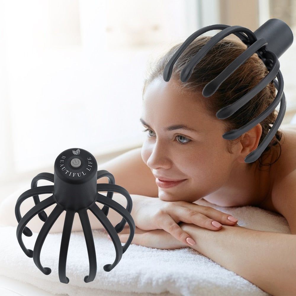 Hailicare Electric Octopus Claw Scalp Massager Stress Relief Therapeutic Head Scratcher Stress Relief and Hair Stimulation
