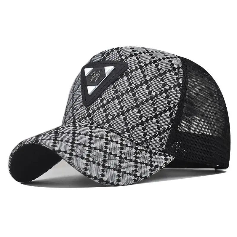 Summer2021 Quick Drying Baseball Caps Men Women Plaid Letter Casual Mesh Sun Protection Breathable Adjustable Gorras Snapback