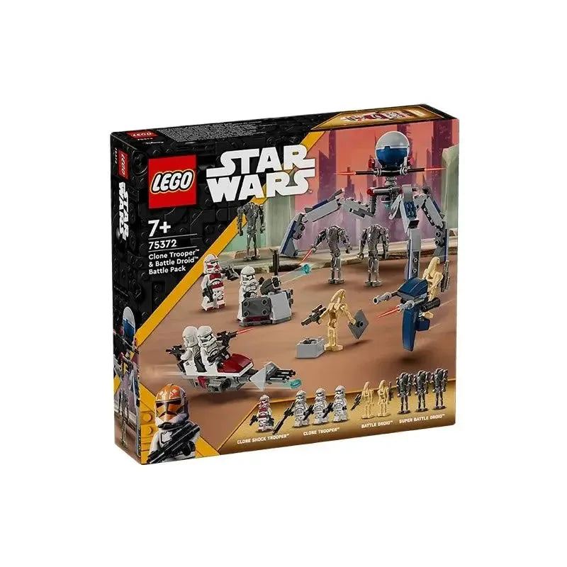 LEGO Star Wars TM 75372 Clone Soldier And Combat Robot Battle Set Assembled With Building Blocks
