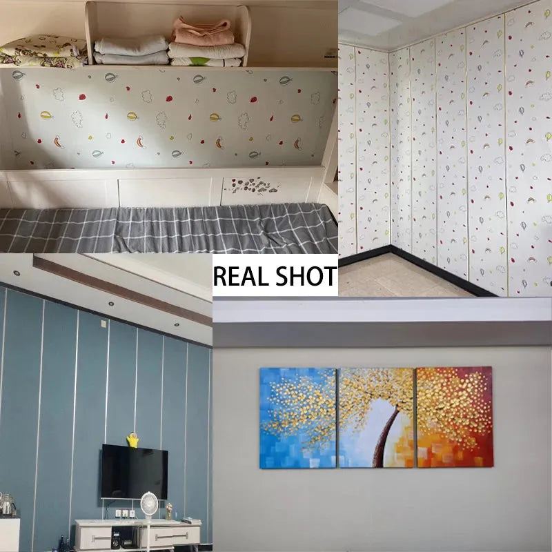 Linen Wallpaper Self-adhesive Waterproof Moisture-proof and Moldy Resistant 3D Wall Stickers Home Living Room Wall Decoration