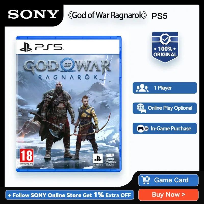【Multiple Model】SONY PlayStation 5 God of War Ragnarok PS5 Game Deals for Platform PlayStation5 God of War Ragnarok PS5 GameDisc