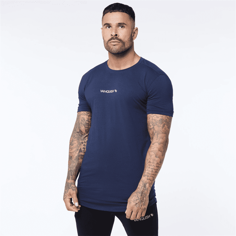 Men's T-shirts Cotton round neck slim Gym Sports Fitness T-Shirt Fashion Men's Clothing - Jointcorp