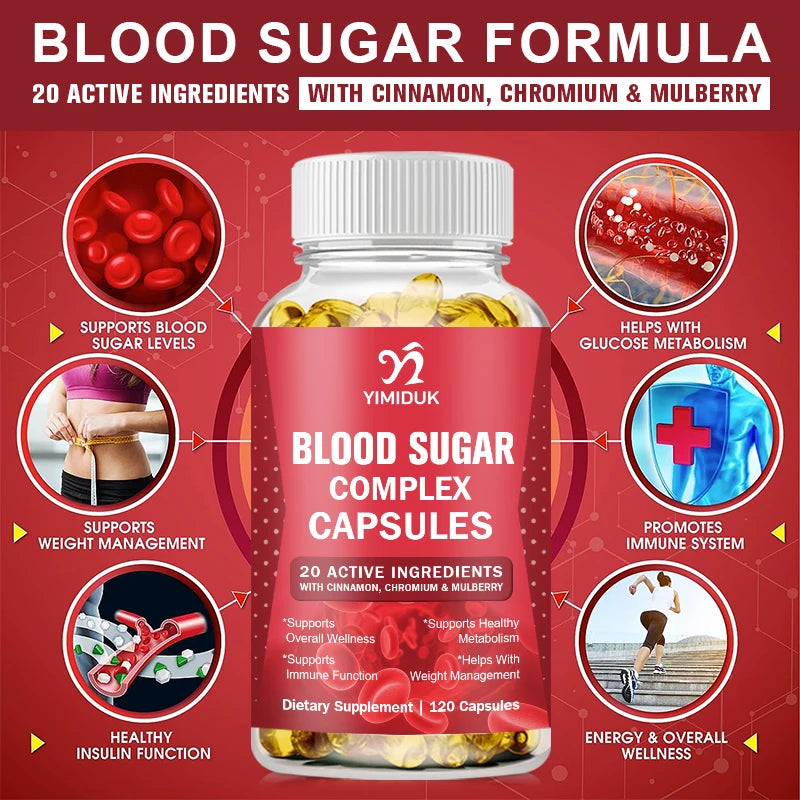 Blood Pressure Support Supplement - Balances Blood Sugar Levels, Digestion, Glucose Metabolism, Immune Health