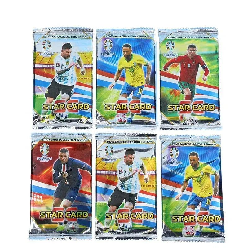 Hot 288pcs Football Card Stars World European Cup C Ronaldo, Mar Messi, Stars Flash Card Collection 3D Football Card Album